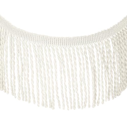 5 Yard Curtain Bullion Fringe Trim-Rayon Tassel Embellishments - color: 26# off wihte