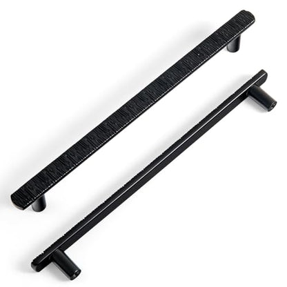 Goo-Ki 7-1/2 Inch（192mm Hole Centers Luxurious & Sturdy Zinc Alloy Cabinet Handls,Matt Black Cabinet Pulls for Kitchen,Drawer,Cupboard & Wardrobe,6 Pack - color: Matte Black, size: 7.6 inch (192 mm) Hole Centers, style: Pulls With No Backplate
