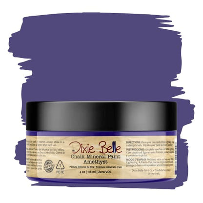 Dixie Belle Paint Company Chalk Mineral Paint - Amethyst (4oz) - color: Amethyst, size: 4 Fl Oz (Pack of 1)