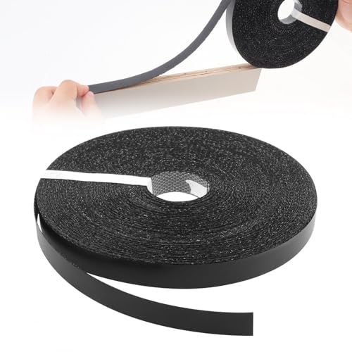 Melamine Edge Banding 3/4in*164ft 1.9cm*50M Black Hot Melt Shelf Adhesive - size: 3/4 inch * 164 ft (1.9 cm * 50M)