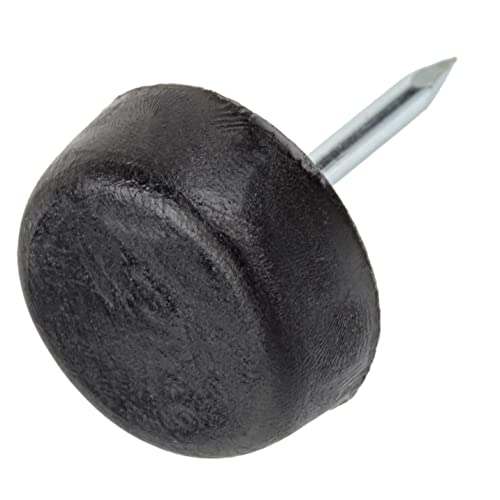 Black Non-Marking Nylon Furniture Slider Glides - 5/8" Diameter - Pack of 100 - Chair and Table Leg Floor Protectors - Scratch-Preventing Floor Pads for Furniture Legs - FG4-NLBL