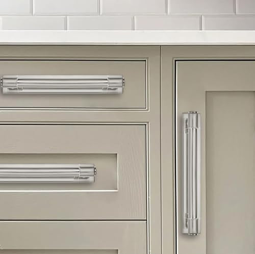 khtumeware 5 Pack 3-3/4 Inch(96 mm) Center to Center Brushed Satin Nickel Cabinet Pull Backplate with Base Plate Zinc Solid Kitchen Cabinet Handles Drawer Pulls Cabinet Hardware - color: Brushed Nickel, size: 3-3/4"(96mm) Hole Center