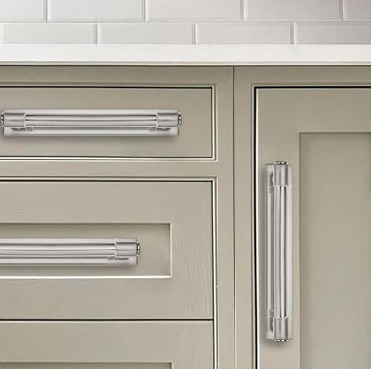 khtumeware 5 Pack 3-3/4 Inch(96 mm) Center to Center Brushed Satin Nickel Cabinet Pull Backplate with Base Plate Zinc Solid Kitchen Cabinet Handles Drawer Pulls Cabinet Hardware - color: Brushed Nickel, size: 3-3/4"(96mm) Hole Center