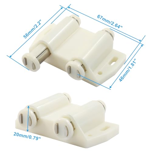 Hordion 4 Pack Magnetic Touch Latch, Push Release Opener - size: Double Door Touch