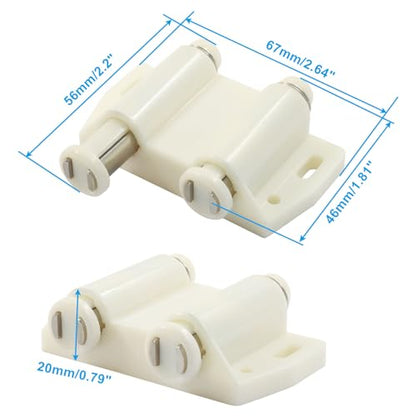 Hordion 4 Pack Magnetic Touch Latch, Push Release Opener - size: Double Door Touch