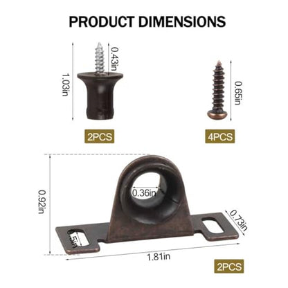 Cabinet Door Latch,H219 Bulldog Cabinet Catch, Cabinet Hardware, Brown (2pcs) (2pcs) - color: 2pcs