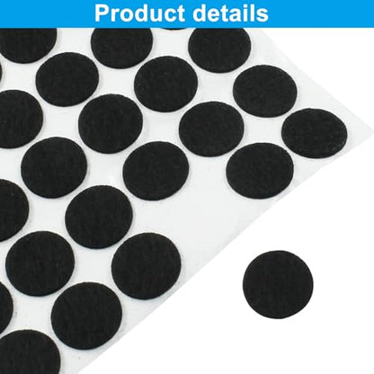 Bivethoi Self-Stick Round Felt Furniture Pads, 0.7"/18mm, Black, 180pcs - size: 0.7" Round 180 pcs
