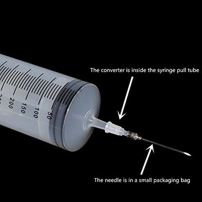 500ml syringe, 500cc syringe, Kitchen syringe glue syringe plastic syringe, large volume syringe with needle, dispensing syringes (500ml) - size: 500ml