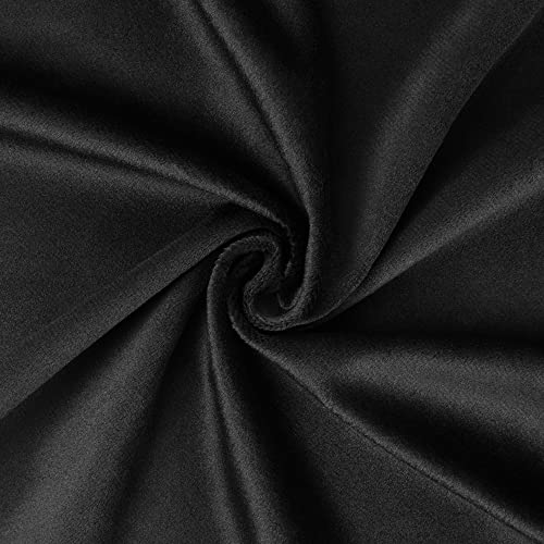 Yurdon Velvet Upholstery Fabric, Black, 1 Yard, 58 inches Wide - color: Black, size: 1 Yard