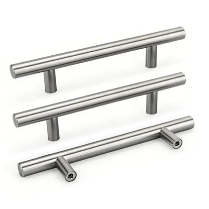 Goldenwarm 10 Pack 3-3/4 inch Brushed Nickel Cabinet Pulls Cabinet Handles - color: Brushed Nickel, size: 3-3/4 Inch Hole Centers