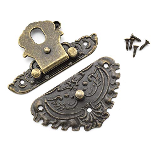 SDTC Tech Retro Jewelry Box Hinge and Engraved Hasp Latch Kit - color: B2E4