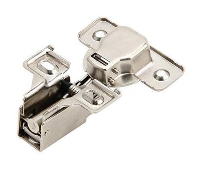 Silverline 2 Pack Soft Close 1/2 Inch Overlay Short Arm Kitchen Cabinet Hinges, Brushed Nickel 95 Opening Degree Concealed Face Frame Door Hinges with Mounting Screws