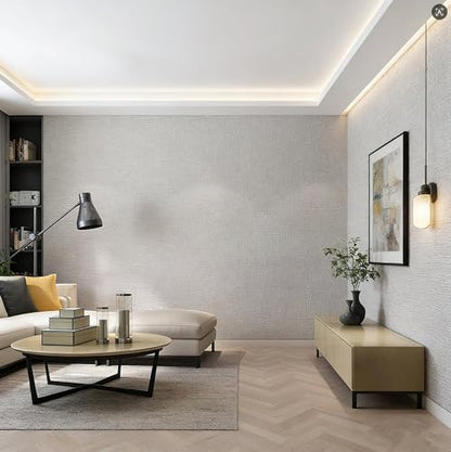yaretzy Grasscloth Peel and Stick Wallpaper Khaki Linen Textured Removable Self Adhesive 3D Contact Paper Modern Wallpaper for Bedroom Living Room 118"x20.8"