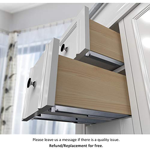 Knobonly 1 Pair 18" Soft Close Undermount Drawer Slides, Full Extension Bottom Mount Cabinet Drawers Slide Out, Zinc Plated with Screws & Brackets, 85lb Load for Kitchen Bathroom - size: 18 Inch, style: Soft Close - 1 Pair
