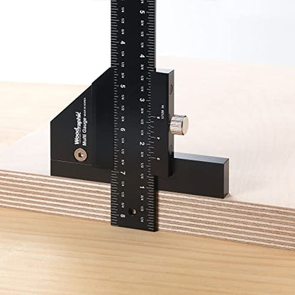 Scriber Gauge 600mm – Long Metric Measuring and Marking Tool, Layout Gauge, CNC Aluminum Ruler for Woodworking, Joinery, Cabinet, Framing and Furniture (New Version) - size: 600mm