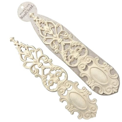 WoodUbend WUB2103 Pack of 2 Drops - Wood Appliques - Heat Bendable & Flexible Onlays 34.5x8.8cm - DIY Craft, Furniture & Home Decor - Easy to Apply & Paint - Versatile, Reusable & Durable Decals - size: WUB2103