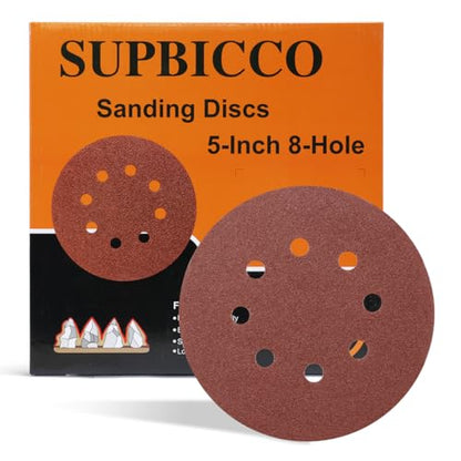 50 PCS 5 Inch 8 Hole Hook and Loop Sanding Discs 600 Grit - style: 600 Grit,50-Pack