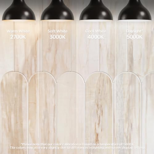 Vamos Tile Fish Scale Peel and Stick Backsplash Tile - color: Glossy Wood Marble Pinkish Grain