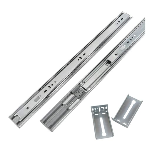LONTAN 6 Pair Soft Close Drawer Slides 20 Inch Cabinet Drawer Slides & 6 Pair Metal Rear Mounting Brackets for Face Frame Cabinets