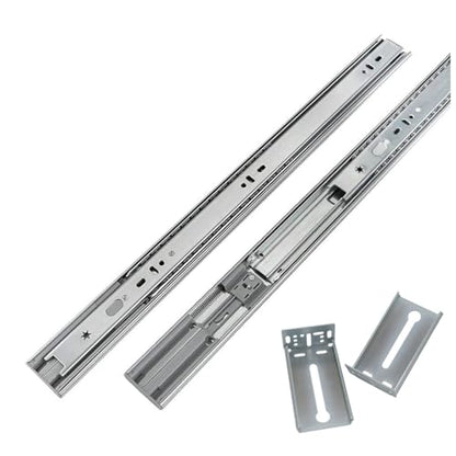 LONTAN 2 Pair Soft Close Drawer Slides 22 Inch Cabinet Drawer Slides & 2 Pair Metal Rear Mounting Brackets for Face Frame Cabinets