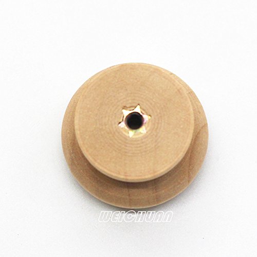 WEICHUAN 30-Pack Solid Wood Knobs for Cabinet Dresser Furniture Drawer