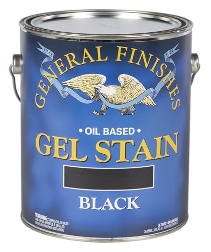 General Finishes Oil Base Gel Stain, 1 Gallon, Black - color: Black, size: 1 Gallon