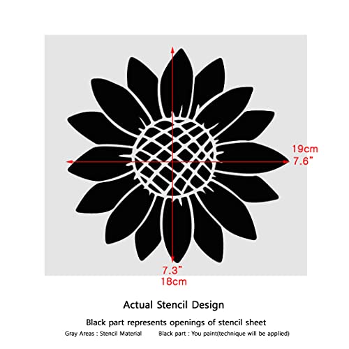 Sunflower Stencil - Reusable Stencils for Painting Crafts and Decorations