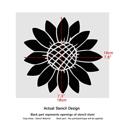 Sunflower Stencil - Reusable Stencils for Painting Crafts and Decorations