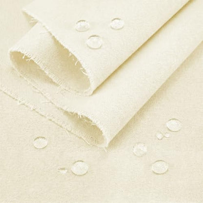 Beige Poly Cotton Water Resistant Canvas Fabric, 10 Yards, 59 Inch Wide - color: Beige, Water Resistant, size: 10 Yards