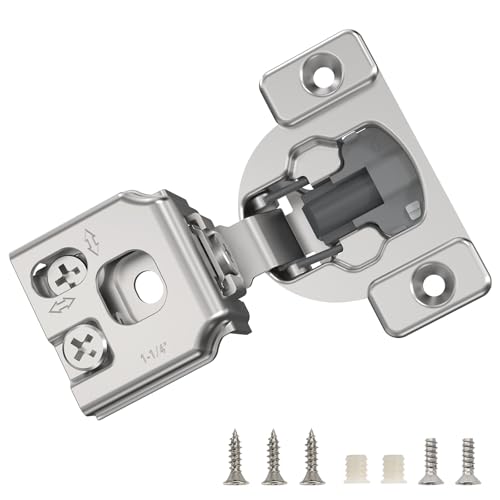Furniware 50 Pieces 1-1/4" Overlay Concealed Face Frame Hinges - color: 50 Pieces, size: 1-1/4 Inch