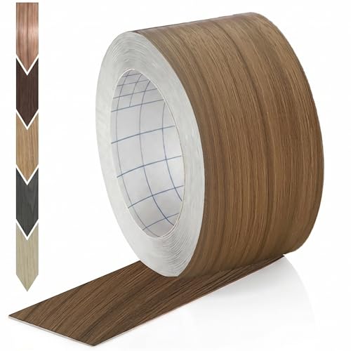 GSCIT Club Natural Walnut Wood Tape, 2.4 inch X 15ft Self Adhesive Wood Grain Tape Walnut Repair Patch for Tables, Chairs, Baseboards, Doors, Windows, Floors, Handicraft DIY. - color: Natural Walnut, size: 2.4"x 15ft