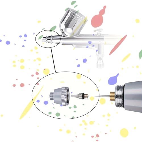 Airbrush Replacement Parts Kit, Nozzle Needle Cap Set 0.2/0.3/0.5mm - size: KIT 1