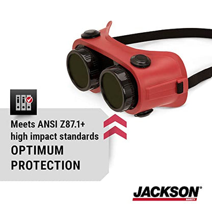 Jackson Safety WS Series Retro Safety Goggles - color: Iruv Shade 5, size: One Size, style: Fixed Round
