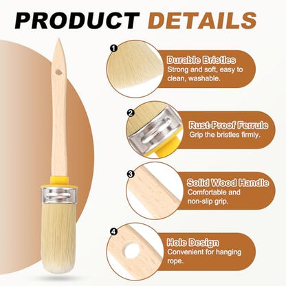 uxcell Wax Paint Brushes 2x1 Chalk Stencil Brush Oval PET Fiber Bristle - size: 2 x 1 Inch