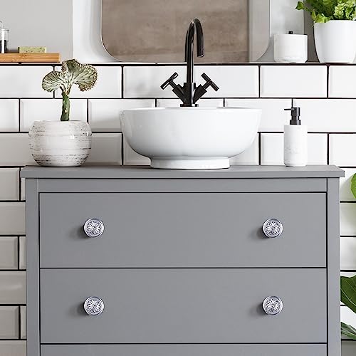4 Pack Brushed Nickel Cabinet Hardware Knobs Round, 1-2/5"Satin Nickel Handles for Kitchen Cabinets and Drawers Nickel Drawer Pulls Dresser Knobs - color: Brushed Nickel