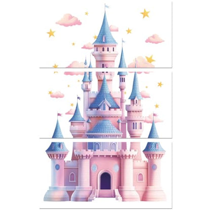 Peacoblue Magic Castle Rub On Transfers for Furniture Craft 6"x12" - style: Magic Castle