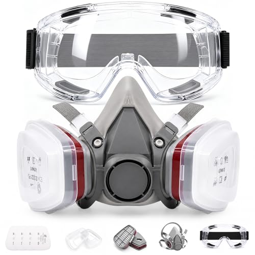 410 Reusable Respirator Mask with A1P2 Filters | Anti-Dust | Ideal for Painting, Woodworking, Construction, Spraying, Sanding, Chemicals, DIY etc