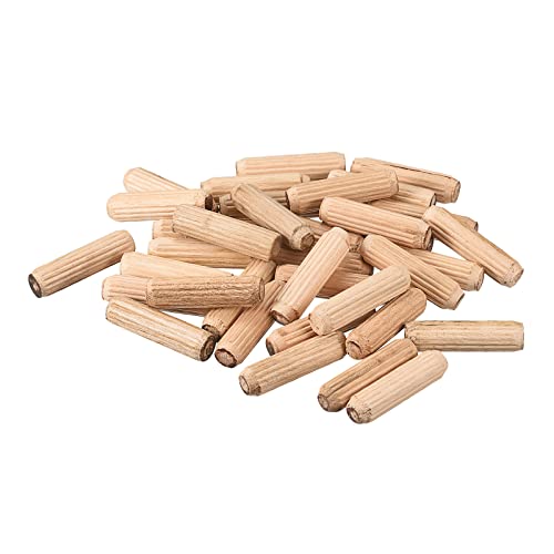 uxcell Wooden Dowel Pins 50pcs 8x30mm|5/16" x1-1/4 Fluted Beveled Ends Wood - size: 8x30mm