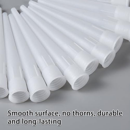QDiShi Caulking Nozzle Tips 10cm/4inch 30Pcs - Plastic Caulking Gun Extender for Seamless Sealant Application, Caulk Nozzle Tip Tool