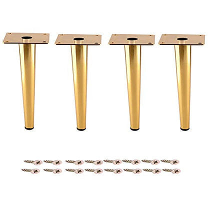 Osring 6 Inch Furniture Table Legs Straight, Gold Metal Coffee Table Feet - size: 6 Inch