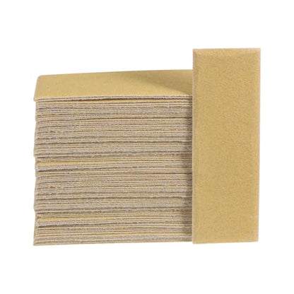 HARFINGTON 100pcs Micro Sander Paper 150 Grit 3.5x1.2 Inch Mini Sanding Sheets Strips Hook Loop Sandpapers for Wood Metal Small Projects Tight Spaces Polish Work - size: 3.5 x 1.2 inch