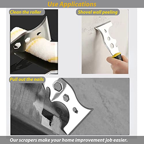 Painters Tool Grout-Caulk Removal-Tool Paint Scraper Tool with Caulking Silicone Pads - Caulking Repair and Finishing Tool Kit - size: Paint Scraper Tool