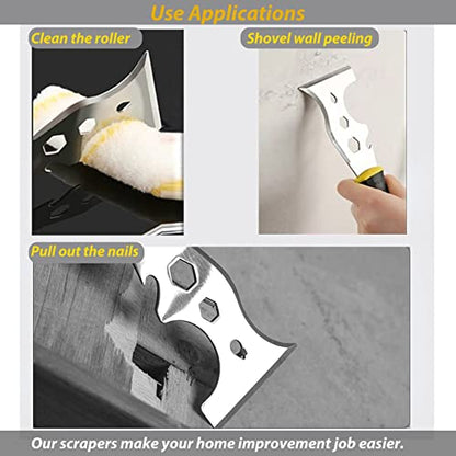 Painters Tool Grout-Caulk Removal-Tool Paint Scraper Tool with Caulking Silicone Pads - Caulking Repair and Finishing Tool Kit - size: Paint Scraper Tool