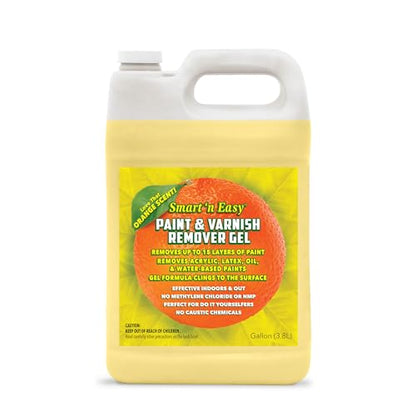 Smart 'n Easy Citrus Paint Remover Discount Bundle - DIY Paint Removal Made Easy - Includes 1 Gallon of Citrus Paint & Varnish Remover Gel & 6 Sheets Dumond Laminated Paper