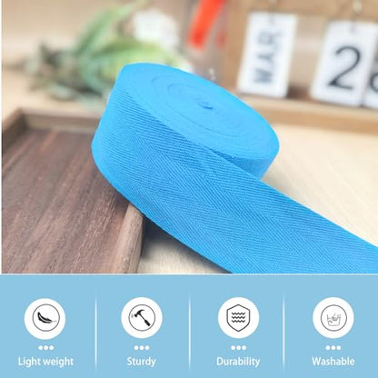Turquoise 2''Cotton Herringbone Twill Tape 15Yds Binding Trim - color: Turquoise