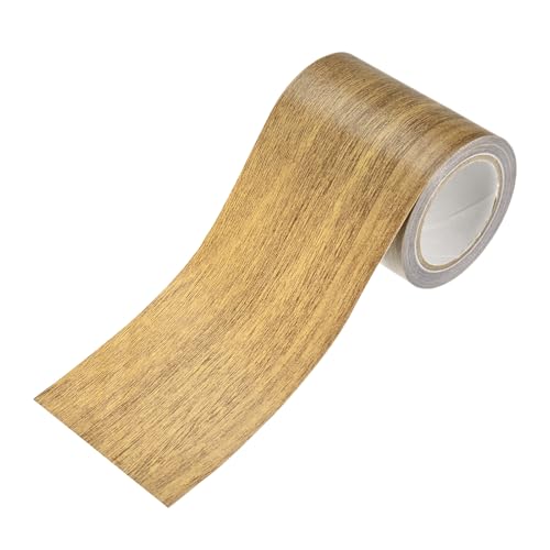 M METERXITY 1-Roll Wood Grain Repair Tape, 2.24in x 15ft Textured Realistic Self-Adhesive Wood Floor Tape Contact Paper for Furniture/Floors/Home [Brown Oak] - color: Brown Oak, size: 2.24in x 15ft