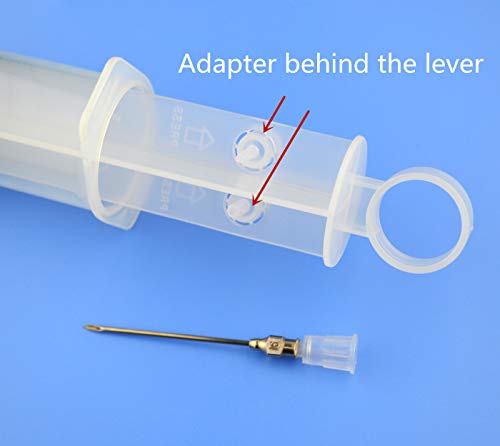 2Pcs-100ml Syringe, 100cc Kitchen Glue Dispenser, Large Volume Plastic Syringe With Needle for Dispensing (100ml-B) - size: 100ml-B