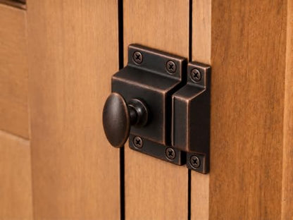 QCAA Oval Turn Cabinet Latch, for Cupboard & Other Furniture, Small, Antique Copper, Made in Taiwan, 1 Pack - color: Antique Copper, size: 1pack-small