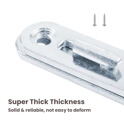 Antrader 3-Inch Bed Rail Fasteners,Wood Bed Rail Connecting Fittings Zinc Round Bed Hook Set of 4 (Pack of 2) - size: 2.95 Inch Long (Pack of 2)