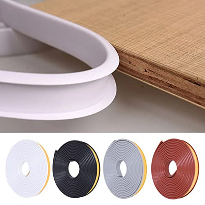 U-Shape Edge Banding, 16.4ft Self Adhesive Veneer Edging,TPE Flexible Furniture Edge Protector for Cabinet Repair Furniture Restoration (15MM, Brown) - size: 15MM, style: Brown